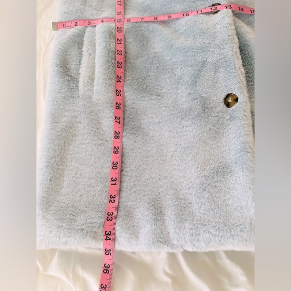 Majorelle Brinley Faux Fur Coat in Baby Blue - Size L - Picture 8 of 13